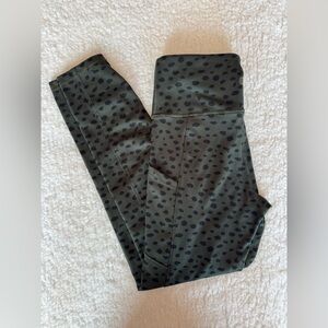 Balance Collection Olive Green Leopard Print Leggings High Rise Small